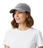 fröhliche ZWILLINGSHERZ Happy Vibes Classic Base-Cap mit Positive Vibes Schriftzug Baumwoll-Cap justierbare Cappy Schirm-Mütze 4603M K5403-1 Grau