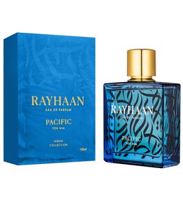 Rayhaan Pacific Herren Eau de Parfum würzig-aquatischer Körper-Duft Parfüm 100ml Blau