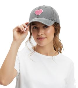 flauschige ZWILLINGSHERZ Herz Classic Base-Cap mit Plüsch-Herz Baumwoll-Cap justierbare Cappy Schirm-Mütze 4603M K25358-4 Army-Green