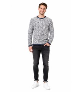 klassisches SOLID SDFlocks Herren Sweatshirt mit Rundhals Pullover 21102722ME-1991 Blau