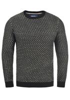 klassischer BLEND BHCalisto Herren Grobstrickpullover mit Rundhals Strickpullover 20711925ME-194007 Schwarz