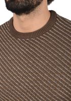 classique BLEND BHCalisto homme pull grosse maille avec col rond pull en maille 20711925ME-191116 Marron