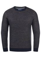 classique BLEND BHCalisto homme pull grosse maille avec col rond pull en maille 20711925ME-193923 Bleu
