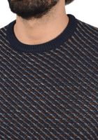 classique BLEND BHCalisto homme pull grosse maille avec col rond pull en maille 20711925ME-193923 Bleu