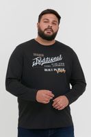 klassisches BLEND BHDopper BT Herren Longsleeve mit Rundhals Langarm-Shirt 20713446ME-194007 Schwarz