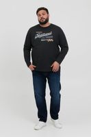 klassisches BLEND BHDopper BT Herren Longsleeve mit Rundhals Langarm-Shirt 20713446ME-194007 Schwarz