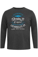 klassisches BLEND BHDopper BT Herren Longsleeve mit Rundhals Langarm-Shirt 20713446ME-200278 Grau