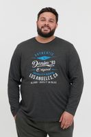 klassisches BLEND BHDopper BT Herren Longsleeve mit Rundhals Langarm-Shirt 20713446ME-200278 Grau