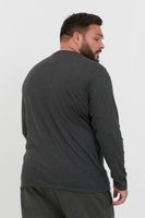 klassisches BLEND BHDopper BT Herren Longsleeve mit Rundhals Langarm-Shirt 20713446ME-200278 Grau