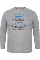 klassisches BLEND BHDopper BT Herren Longsleeve mit Rundhals Langarm-Shirt 20713446ME-200274 Grau