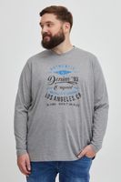 klassisches BLEND BHDopper BT Herren Longsleeve mit Rundhals Langarm-Shirt 20713446ME-200274 Grau