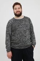 classic BLEND BHDan BT men's fine knit sweater with crew neck knit sweater 20713439ME-194007 Black