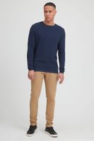 classique BLEND BHPullover homme pull grosse maille avec col rond pull en maille 20712645-194024 Bleu