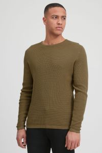 classique BLEND BHPullover homme pull grosse maille avec col rond pull en maille 20712645-171118 Gris