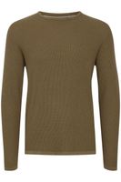 classique BLEND BHPullover homme pull grosse maille avec col rond pull en maille 20712645-171118 Gris