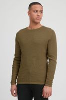 classique BLEND BHPullover homme pull grosse maille avec col rond pull en maille 20712645-171118 Gris