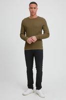 classique BLEND BHPullover homme pull grosse maille avec col rond pull en maille 20712645-171118 Gris