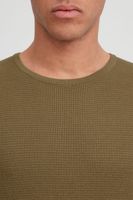 classique BLEND BHPullover homme pull grosse maille avec col rond pull en maille 20712645-171118 Gris