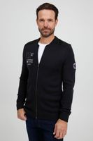 klassische FQ1924 FQErland Herren Zip-Jacke mit Stehkragen Jacke 21900122-ME-193911 Schwarz