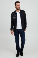 klassische FQ1924 FQErland Herren Zip-Jacke mit Stehkragen Jacke 21900122-ME-193911 Schwarz