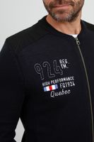 klassische FQ1924 FQErland Herren Zip-Jacke mit Stehkragen Jacke 21900122-ME-193911 Schwarz