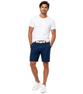 Classic 11 PROJECT PRFribus Men's Chino Shorts incl. Belt with Button and Zipper Shorts 20714807ME-194024 Blue