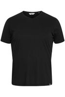klassisches SOLID SDBedo BT Herren T-Shirt mit V-Ausschnitt Shirt 21300881-ME-194007 Schwarz