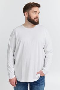 klassisches SOLID SDBedon BT Herren Longsleeve mit Rundhals Langarm-Shirt 21300882-ME-110601 Weiß