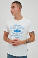 klassisches BLEND BHAdam Herren T-Shirt mit Rundhals Shirt 20714404ME-110602 Weiß