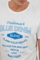 klassisches BLEND BHAdam Herren T-Shirt mit Rundhals Shirt 20714404ME-110602 Weiß