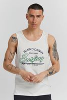 classic BLEND BDLingo men's tank top with crew neck top 20714921ME-110602 White