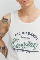 classic BLEND BDLingo men's tank top with crew neck top 20714921ME-110602 White
