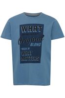 klassisches BLEND Herren T-Shirt mit Rundhals Shirt 20714250-184025 Blau