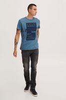 klassisches BLEND Herren T-Shirt mit Rundhals Shirt 20714250-184025 Blau