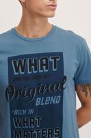 klassisches BLEND Herren T-Shirt mit Rundhals Shirt 20714250-184025 Blau