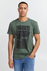 classique BLEND homme T-shirt avec col rond T-shirt homme 20714250-186011 Vert