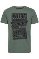 klassisches BLEND Herren T-Shirt mit Rundhals Shirt 20714250-186011 Grün