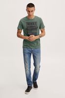 klassisches BLEND Herren T-Shirt mit Rundhals Shirt 20714250-186011 Grün