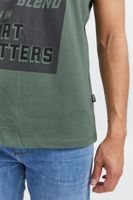 klassisches BLEND Herren T-Shirt mit Rundhals Shirt 20714250-186011 Grün