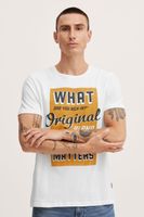 klassisches BLEND Herren T-Shirt mit Rundhals Shirt 20714250-110602 Weiß
