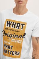 klassisches BLEND Herren T-Shirt mit Rundhals Shirt 20714250-110602 Weiß