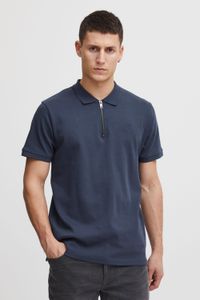 classique SOLID SDZakir homme polo avec fermeture zippée polo homme 21301022-ME-194010 Bleu