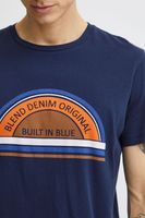 klassisches BLEND Herren T-Shirt mit Rundhals Shirt 20715022-194024 Blau