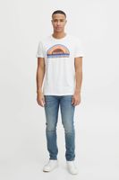 klassisches BLEND Herren T-Shirt mit Rundhals Shirt 20715022-110602 Weiß