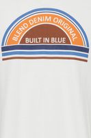 klassisches BLEND Herren T-Shirt mit Rundhals Shirt 20715022-110602 Weiß