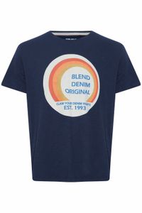 klassisches BLEND Herren T-Shirt mit Rundhals Shirt 20715043-194024 Blau