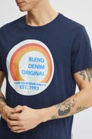 klassisches BLEND Herren T-Shirt mit Rundhals Shirt 20715043-194024 Blau
