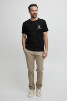 klassisches FQ1924 FQOlaf Herren T-Shirt mit Rundhals Shirt 21900540-ME-193911 Schwarz
