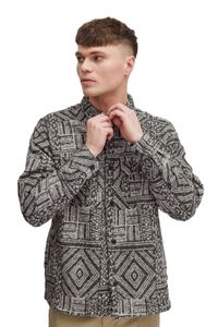 klassisches SOLID SDGestin Herren Langarmhemd aus Synthetik Hemd 21107906-194008 Schwarz