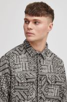 klassisches SOLID SDGestin Herren Langarmhemd aus Synthetik Hemd 21107906-194008 Schwarz